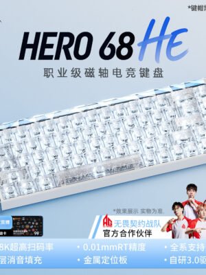 Bàn Phím Cơ Từ Tính AULA Hero 68 HE | Magnetic Switch - 8000Hz - Rapid Trigger - Chuyên Game FPS