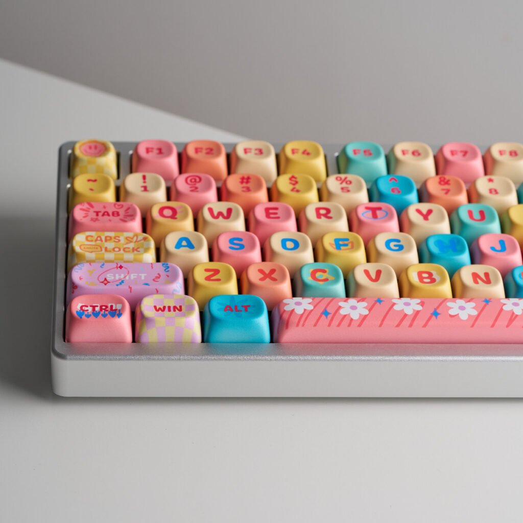 Bộ Keycap Dopamine Sắc Màu (127 Phím) - MOA Profile, Nhựa PBT Dye-Sub Dày Dặn Cho Bàn Phím Cơ