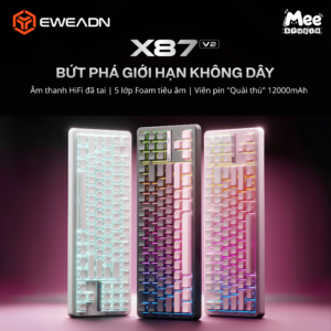 Nội dung đoạn văn bản của bạn Bàn Phím Cơ Không Dây EWEADN X87 V2 | 3 Mode Kết Nối, Dual 8K Hz, Độ Trễ 0.08ms, Pin Khủng 12000mAh Chuyên Game & Văn Phòng